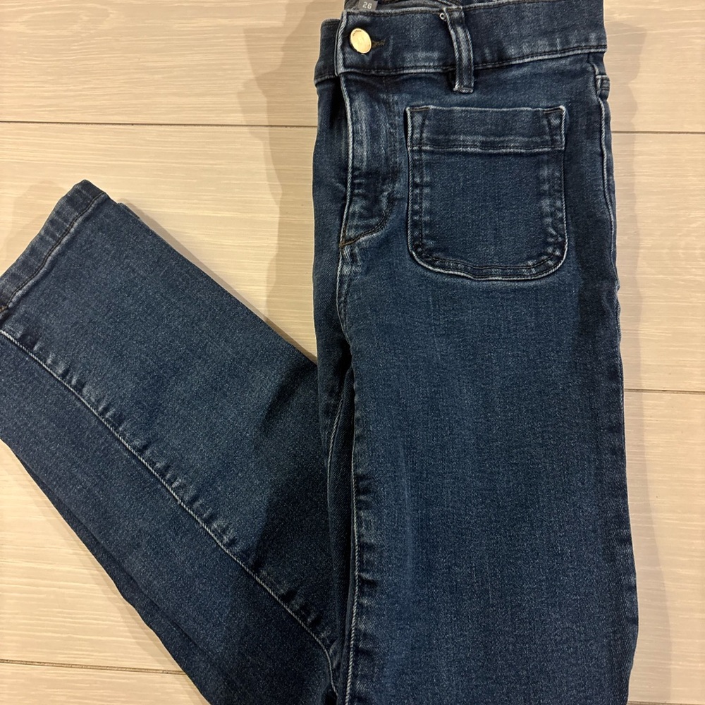 DL1961 Women's Straight Leg Jeans in Dark Blue